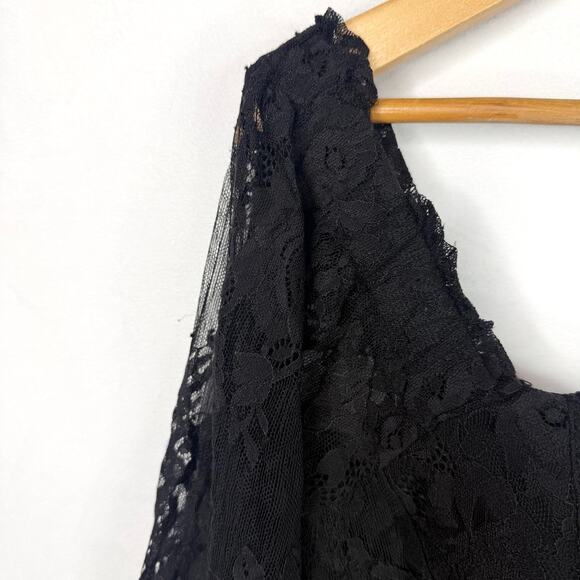 Almost Famous Black Lace Bustier Crop Top L - Picture 4 of 9